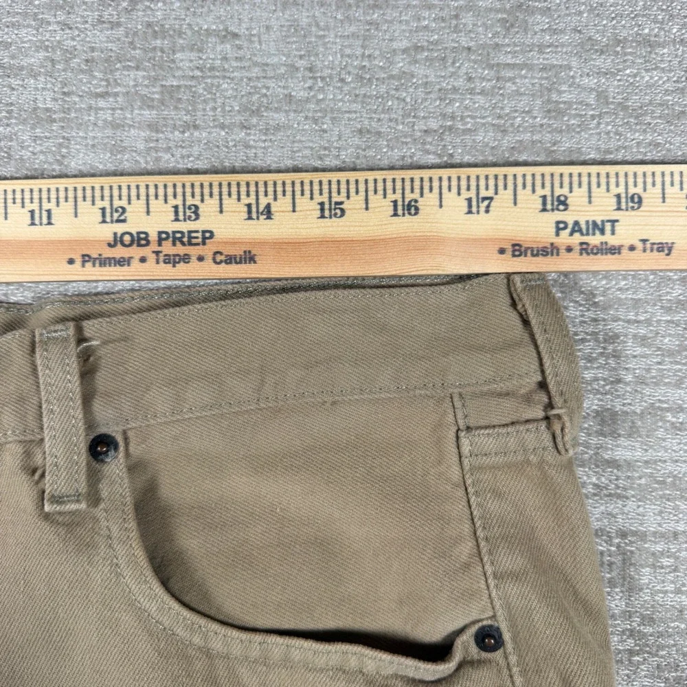 Levi's 501 Original Fit Pants Mens 35/32 Khaki Tan Cotton Twill Button Fly